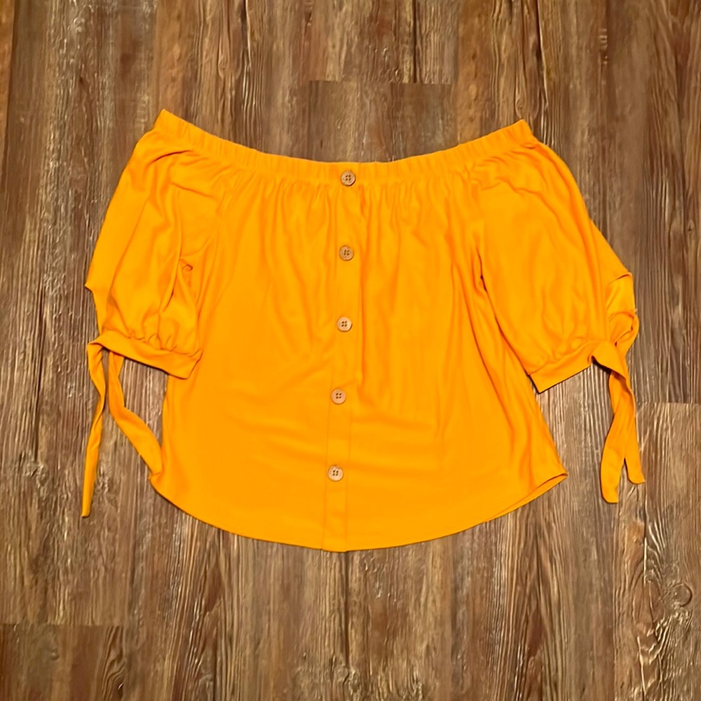Yellow Off Shoulder Top
